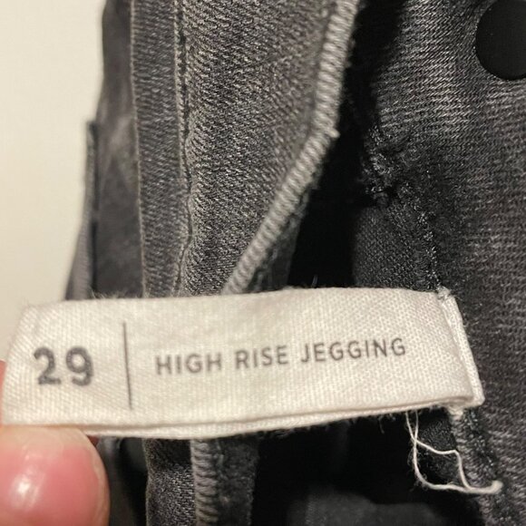 Pacsun Black Women's High Rise Raw Hem Cotton Jeggings Jeans Size 29 - Picture 5 of 7